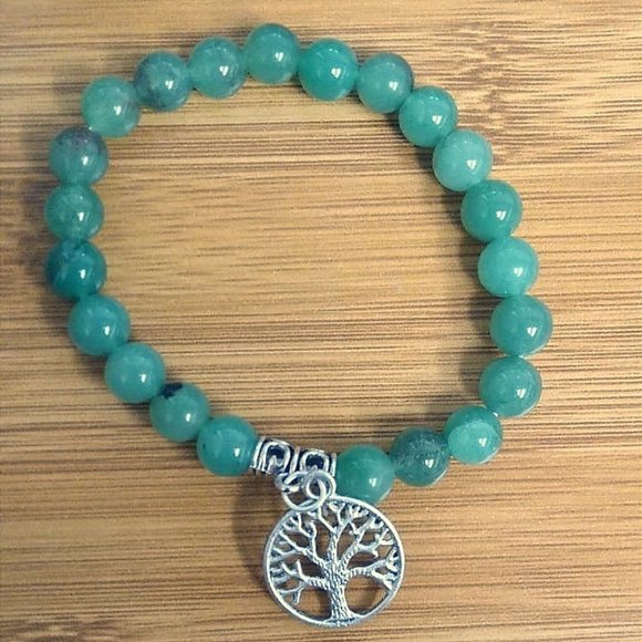 Jewelry - New Green Aventurine Stone Bracelet Tree of Life Jewelry - New Green Aventurine Stone Bracelet Tree of Life
